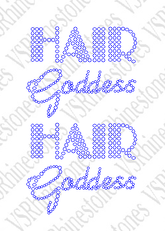 Hair Goddess Rhinestone Transfer (2) - Cap/Koozie Size